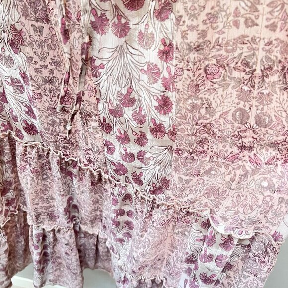 Drew Women's Sleeveless Floral Tiered Dress Lightweight & Flowy Size L 100% Poly - Picture 4 of 6